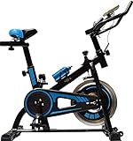 EVOLVE - Blue Spin Bike Exercise Bike 10kg Flywheel with BLUETOOTH and FITNESS SMARTPHONE APPLICATION Home Gym Bicycle Cycling Cardio Training Indoor Heart Rate Monitor