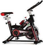 PRO Indoor Studio Cycle Exercise Spinning Bike Machine For Cycling Home Cardio Fitness Adjustable Bike - Red/Black *THE WINNER 2021