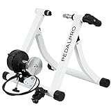 PedalPro MK II Adjustable Magnetic Bicycle Turbo Trainer - White
