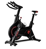 UK Fitness Pro Tour Spin bike 15kg heavy duty flywheel Ultra quiet magnetic resistance belt drive Zwift + Kinomap connected monitor Indoor cycling exercise bikes for home use exercise machine
