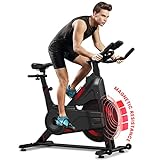 Yoleo Indoor Cycling Bike Magnetic Resistance Exercise Bike, 352LBS Capacity for Heavy People, Super-Silent＜20dB, LCD Monitor, iPad&Water Bottle Holder, Fit Whole Family/Bad Weather/Winter/Busy Person