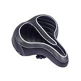 BWBIKE Bike Saddle Big Bicycle Seat with Soft Cushion Fit for Road City Bikes, Mountain Bike and Indoor Spin Bikes