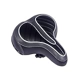 BWBIKE Bike Saddle Big Bicycle Seat with Soft Cushion Fit for Road City Bikes, Mountain Bike and Indoor Spin Bikes
