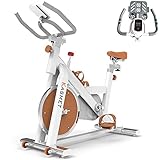 KASMET Exercise Bike For Home Use - Indoor Cycling With LCD Display & Pulse Sensor - Stationary Exercise Bikes Fitness Workout Machine - Tablet Bottle Holder, 6Kg Flywheel