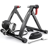 Sportneer Turbo Trainer, Bike Trainer Stand Steel Bicycle Exercise Magnetic Stand with Noise Reduction Wheel for Indoor Trainer