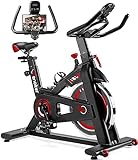 Wenoker Exercise Bike Indoor Cycling Bike for Home Gym Use with LCD Display, Ipad Holder & Comfortable Seat Cushion Bike Fitness for Home Training Cardio Workout