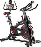 Wenoker Exercise Bike Indoor Cycling Bike for Home Gym Use with LCD Display, Tablet Holder & Comfortable Seat Cushion Bike Fitness for Home Training Cardio Workout